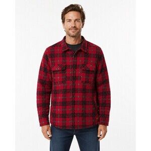 Voyager Flannel Snap Front Shaket Fleece Lined Size Large Pockets